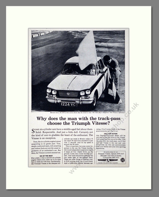 Triumph - Vitesse. Vintage Advert 1965 (ref AD61434)