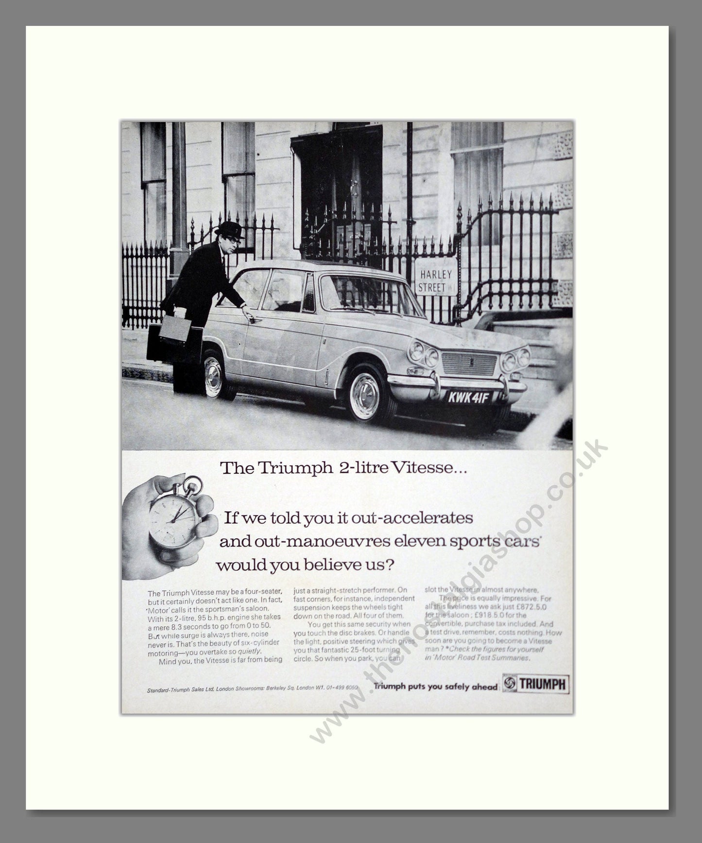 Triumph - Vitesse. Vintage Advert 1968 (ref AD61443)