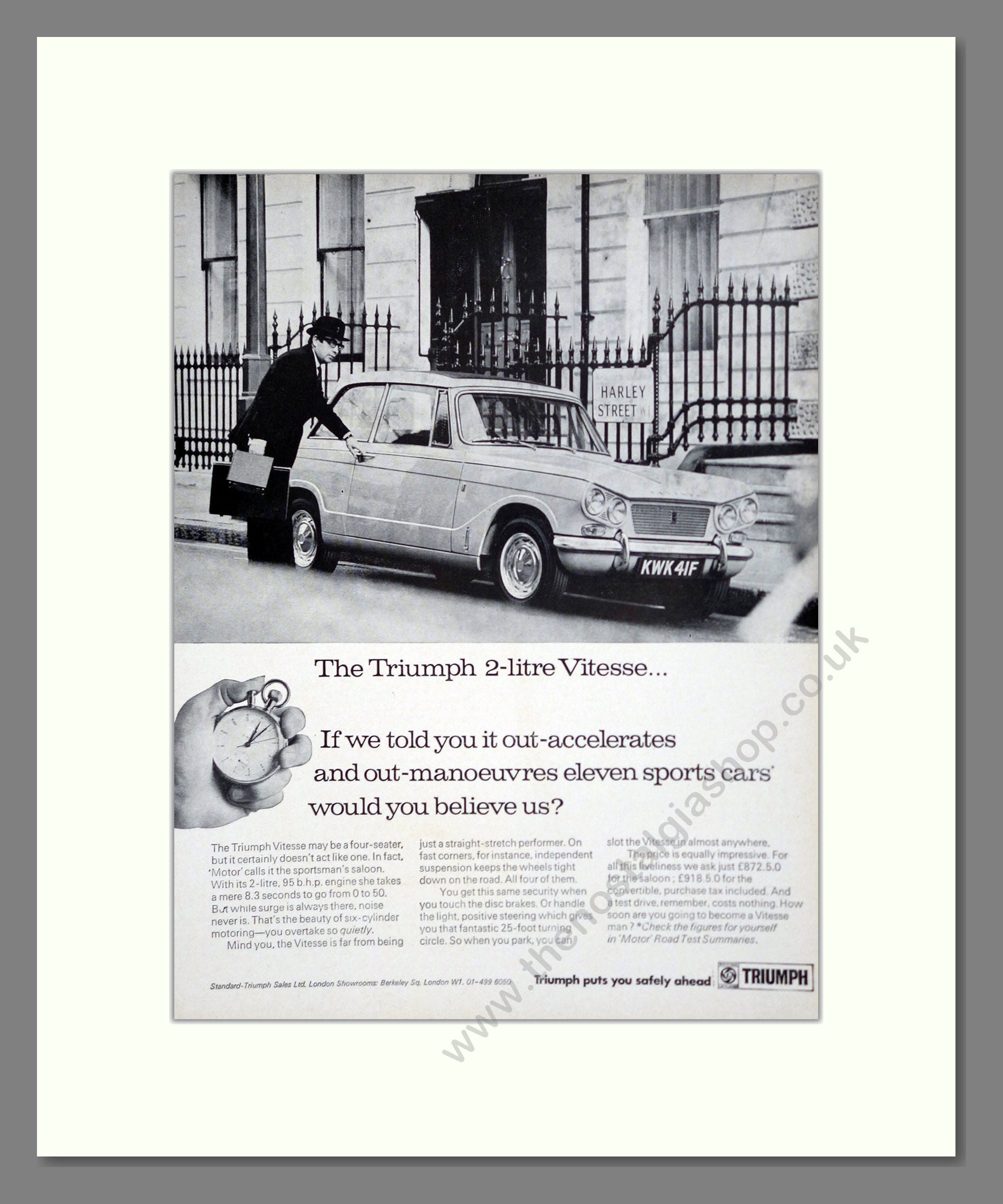 Triumph - Vitesse. Vintage Advert 1968 (ref AD61443)