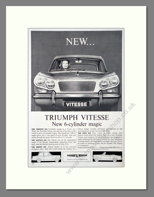 Triumph - Vitesse. Vintage Advert 1962 (ref AD61445)