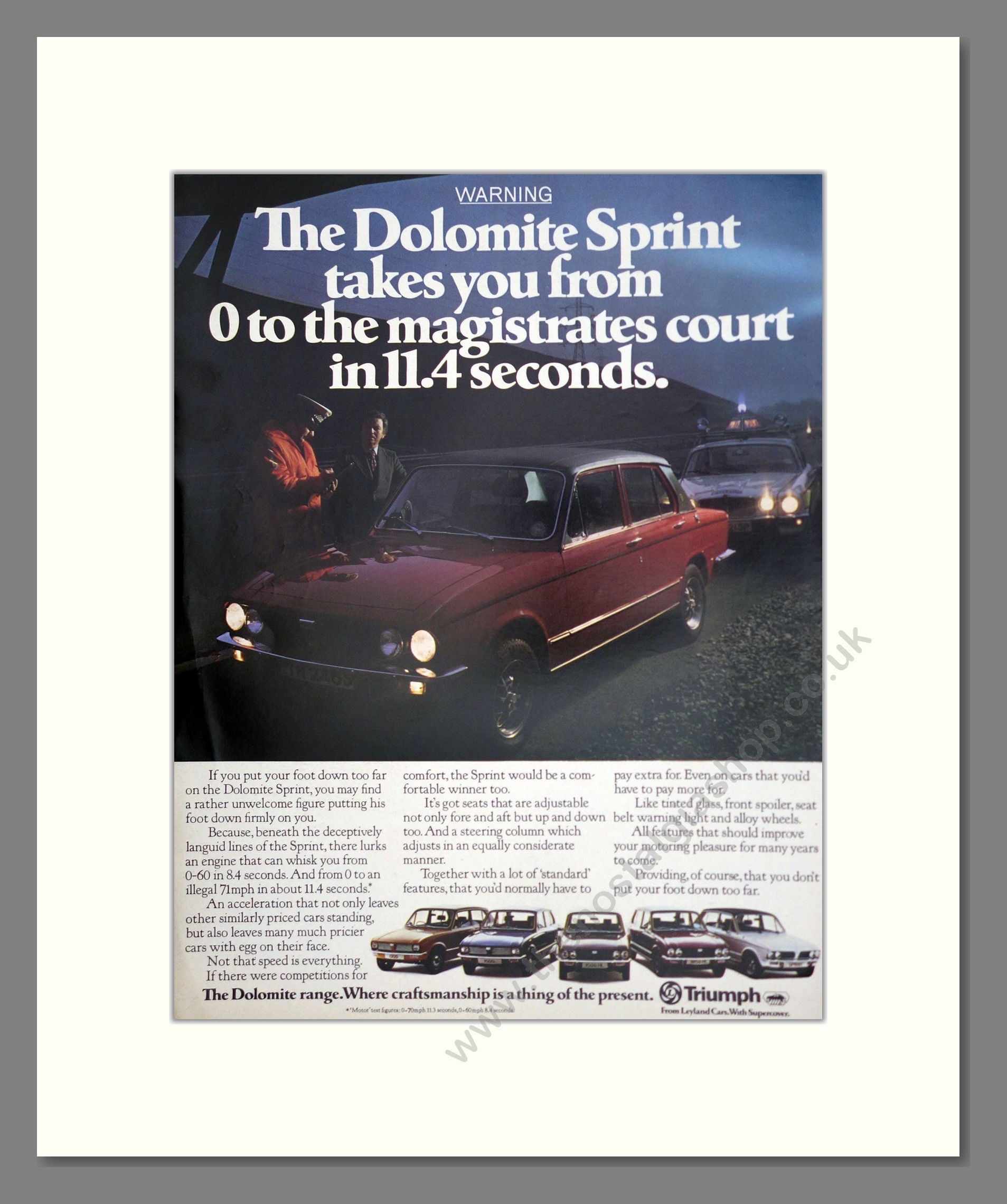Triumph - Dolomite Sprint. Vintage Advert 1978 (ref AD61450)