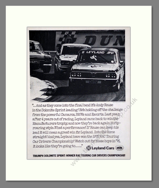 Triumph - Dolomite Sprint. Vintage Advert 1975 (ref AD61451)