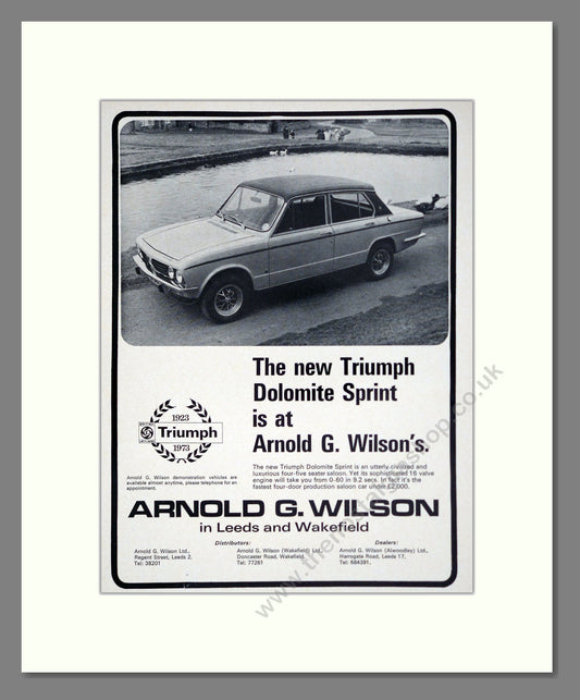 Triumph - Dolomite Sprint. Vintage Advert 1973 (ref AD61458)
