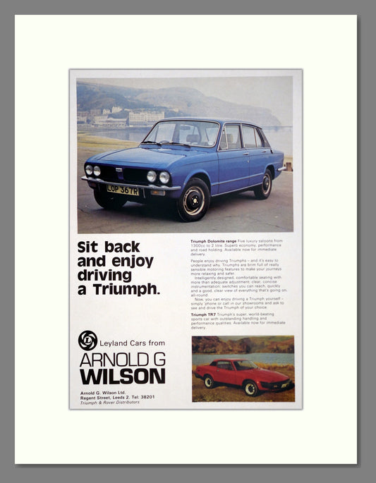 Triumph - Dolomite. Vintage Advert 1977 (ref AD61464)