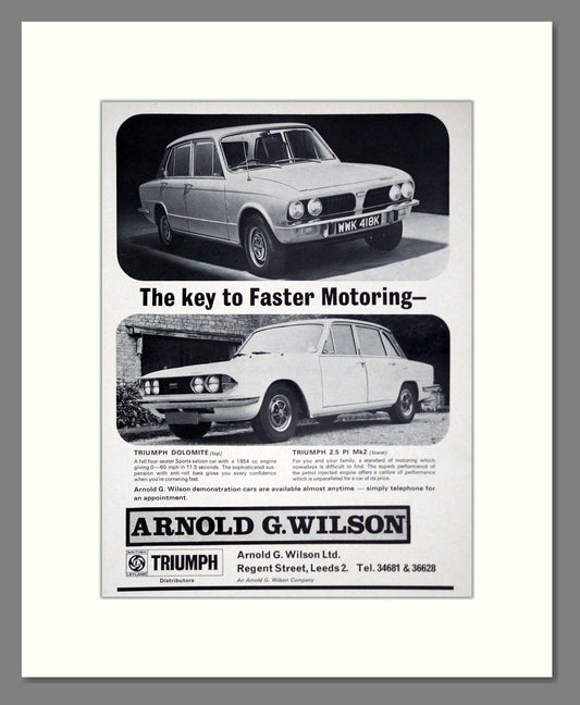 Triumph - Dolomite / 2.5 PI Mk2. Vintage Advert 1973 (ref AD61465)