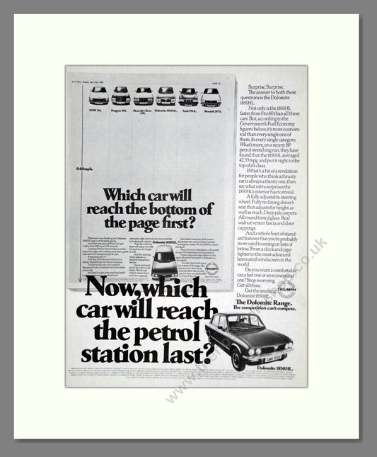 Triumph - Dolomite. Vintage Advert 1980 (ref AD61467)