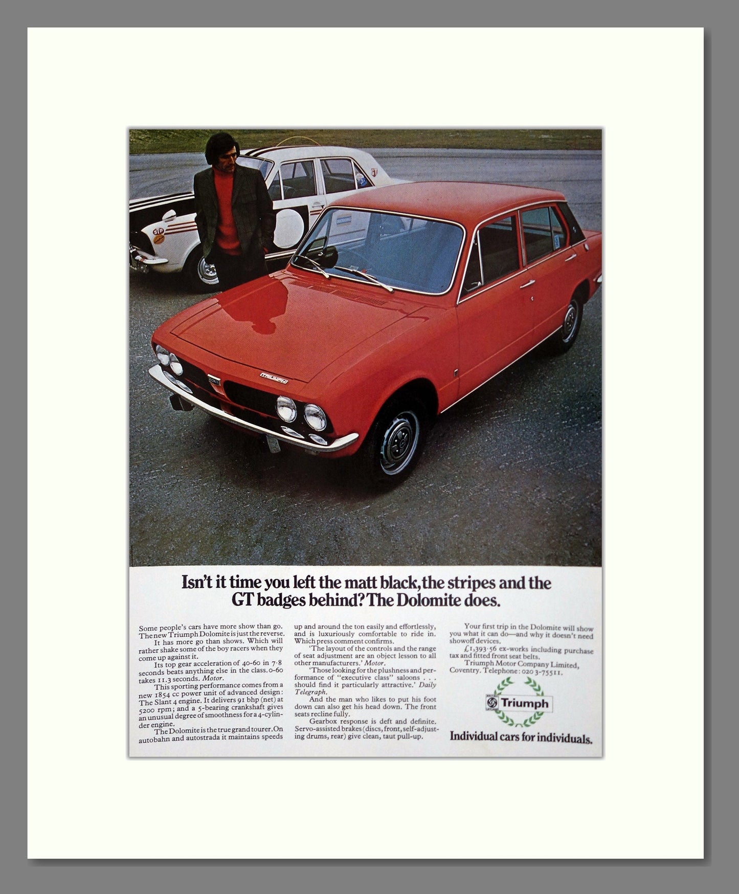 Triumph - Dolomite. Vintage Advert 1972 (ref AD61470)