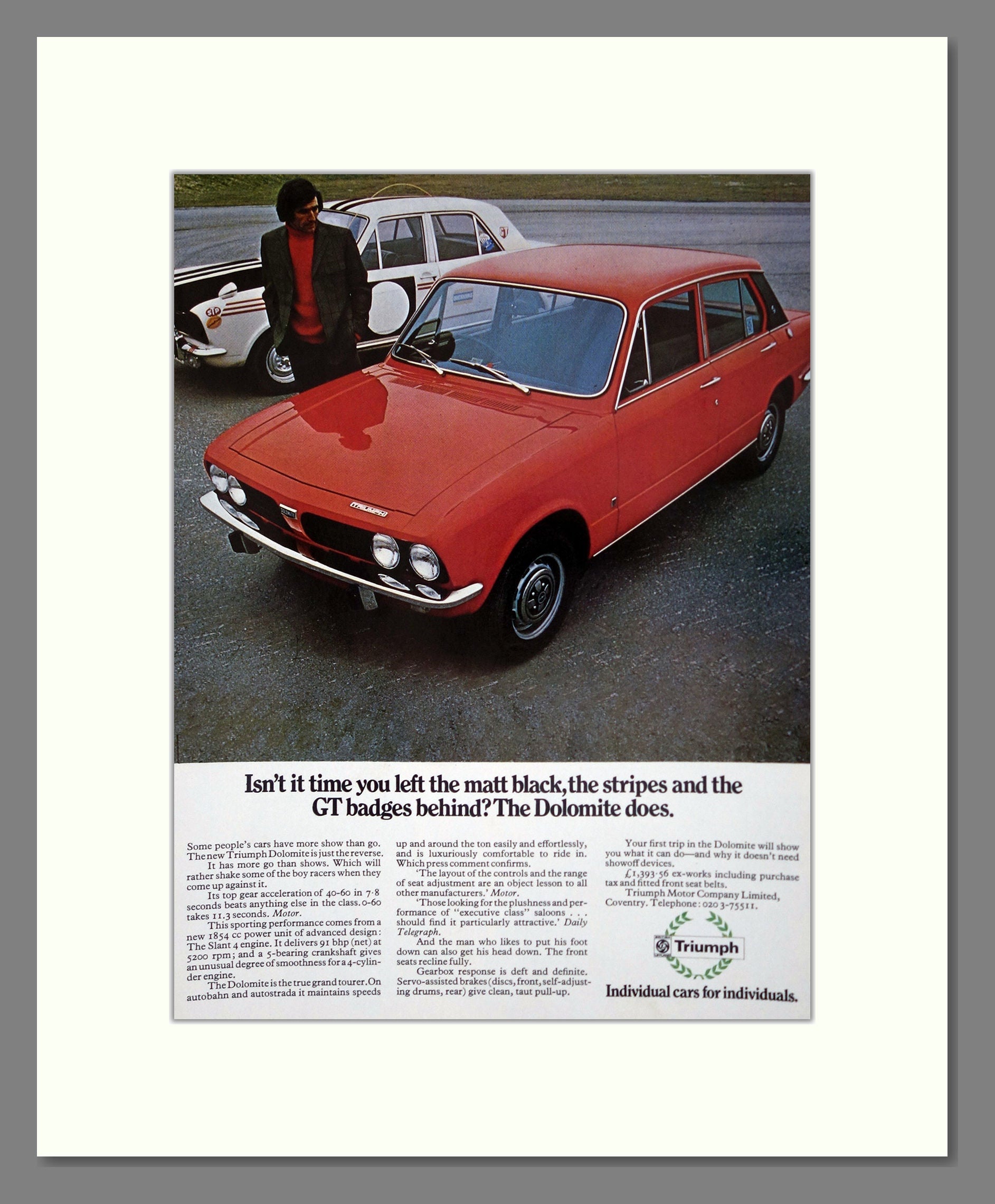 Triumph - Dolomite. Vintage Advert 1972 (ref AD61470)