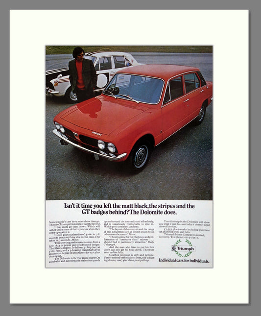 Triumph - Dolomite. Vintage Advert 1972 (ref AD61470)
