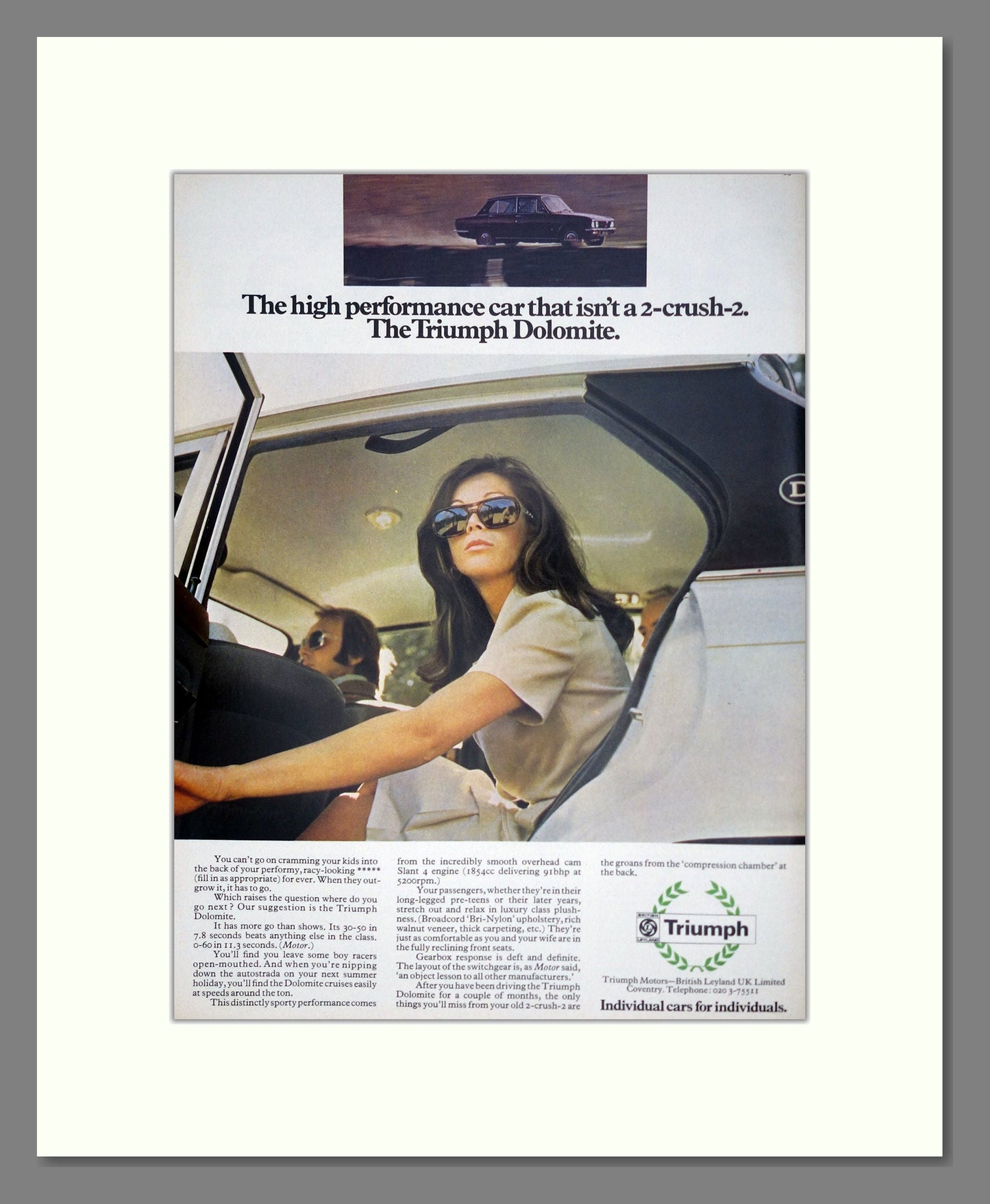 Triumph - Dolomite. Vintage Advert 1973 (ref AD61471)