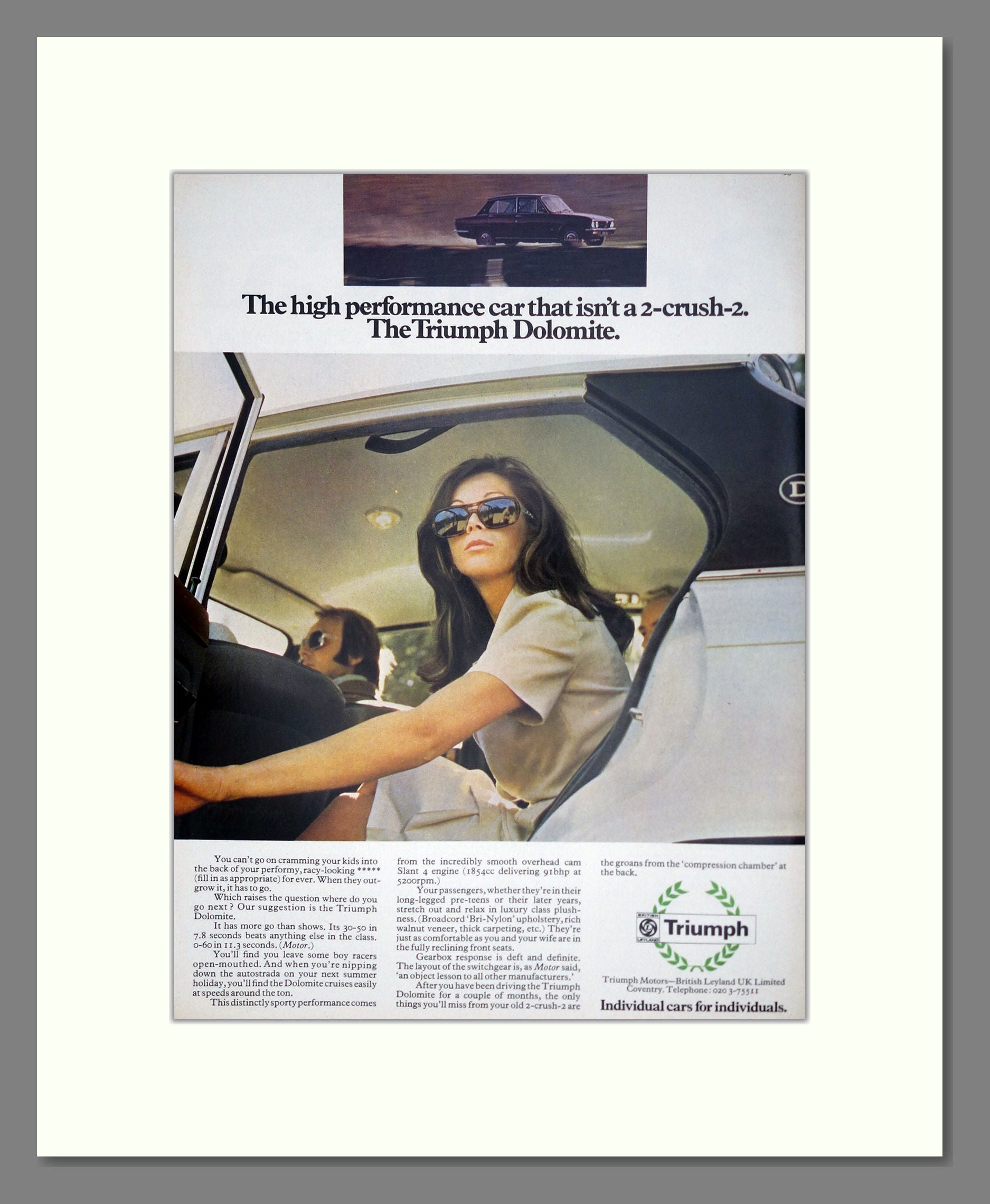 Triumph - Dolomite. Vintage Advert 1973 (ref AD61471)
