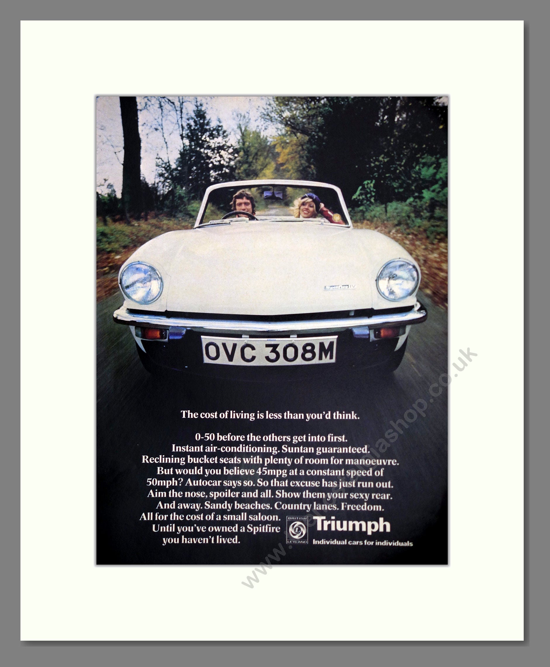 Triumph - Spitfire. Vintage Advert 1974 (ref AD61472) – The Nostalgia Shop