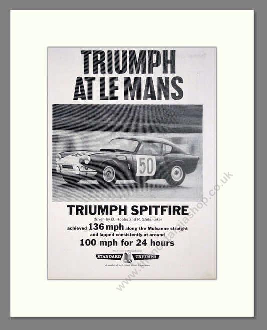 Triumph - Spitfire. Vintage Advert 1964 (ref AD61476)