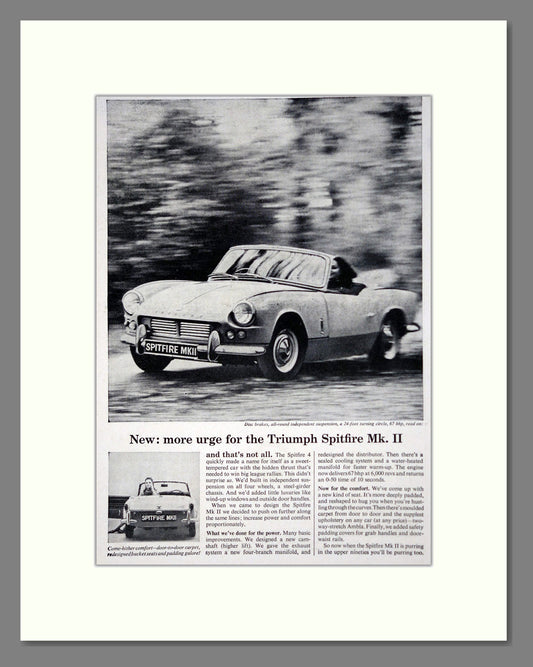 Triumph - Spitfire Mk2. Vintage Advert 1965 (ref AD61485)