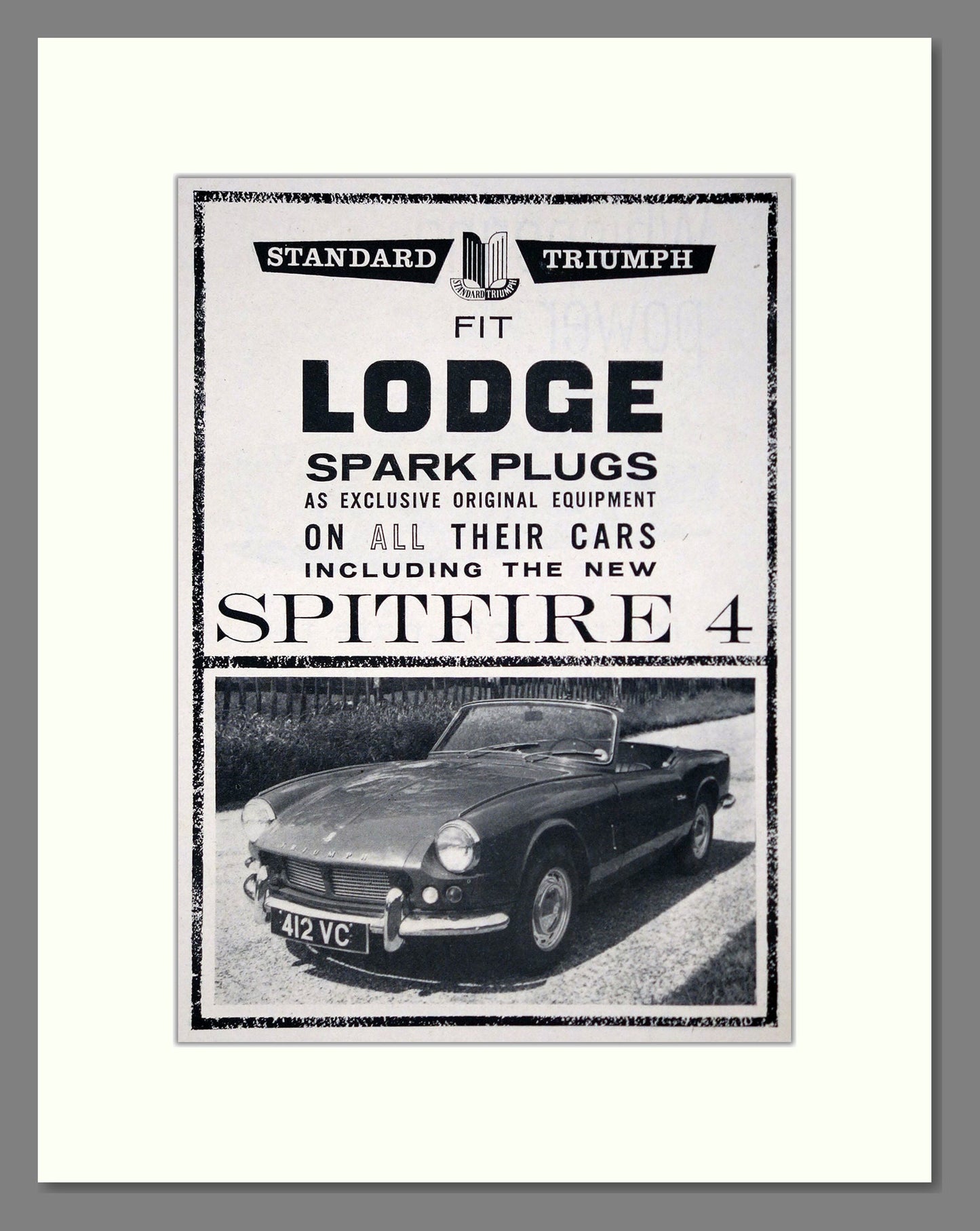 Triumph - Spitfire 4. Vintage Advert 1962 (ref AD61487)