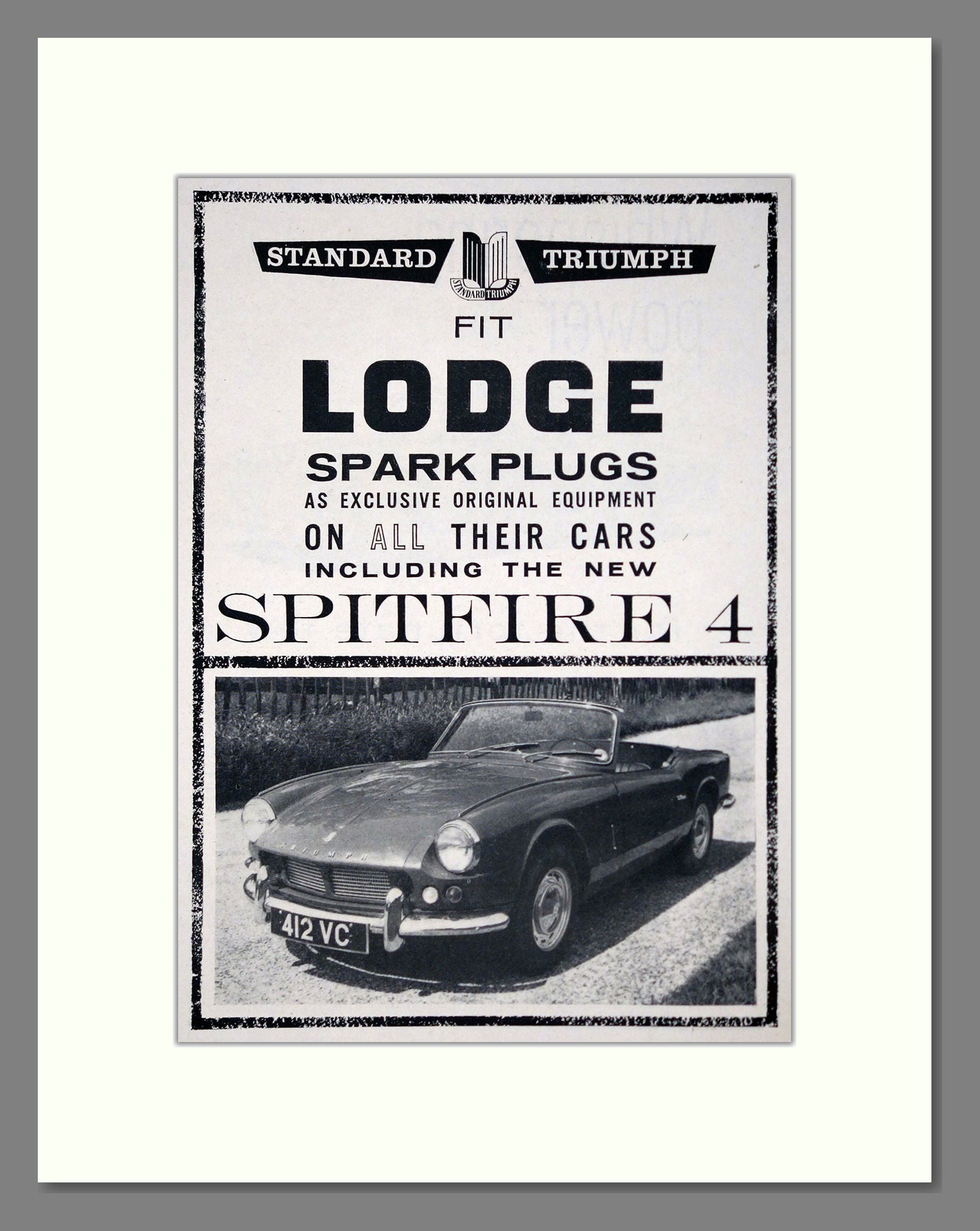 Triumph - Spitfire 4. Vintage Advert 1962 (ref AD61487)