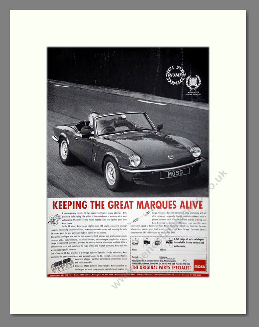 Triumph - Spitfire. Vintage Advert 1993 (ref AD61492)