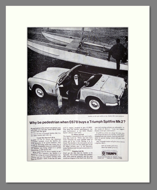 Triumph - Spitfire Mk2. Vintage Advert 1966 (ref AD61497)