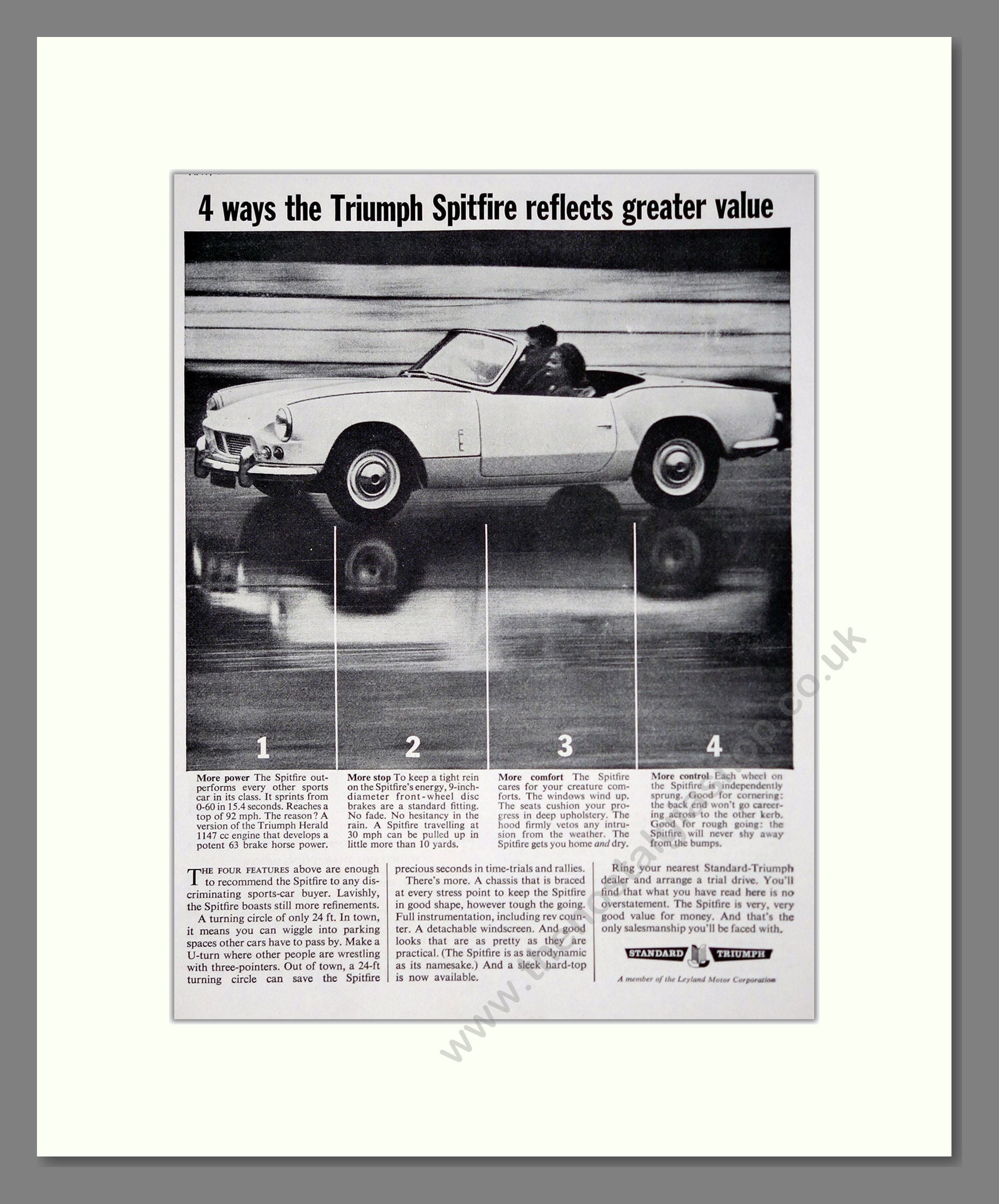 Triumph - Spitfire. Vintage Advert 1964 (ref AD61503)