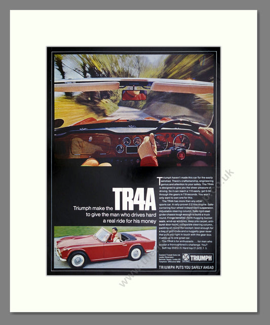 Triumph - TR4A. Vintage Advert 1967 (ref AD61510)