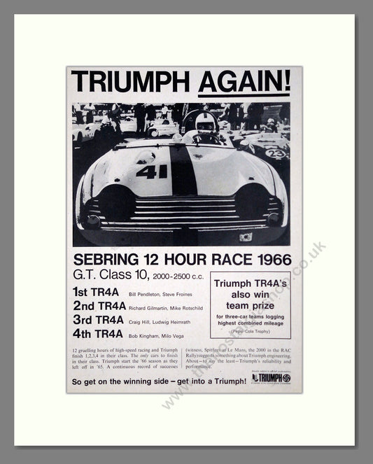 Triumph - . Vintage Advert 1966 (ref AD61512)