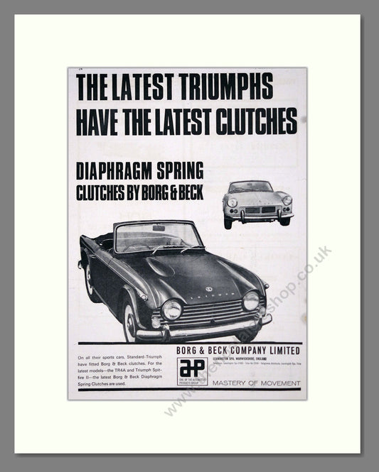 Triumph - TR4A. Vintage Advert 1965 (ref AD61514)