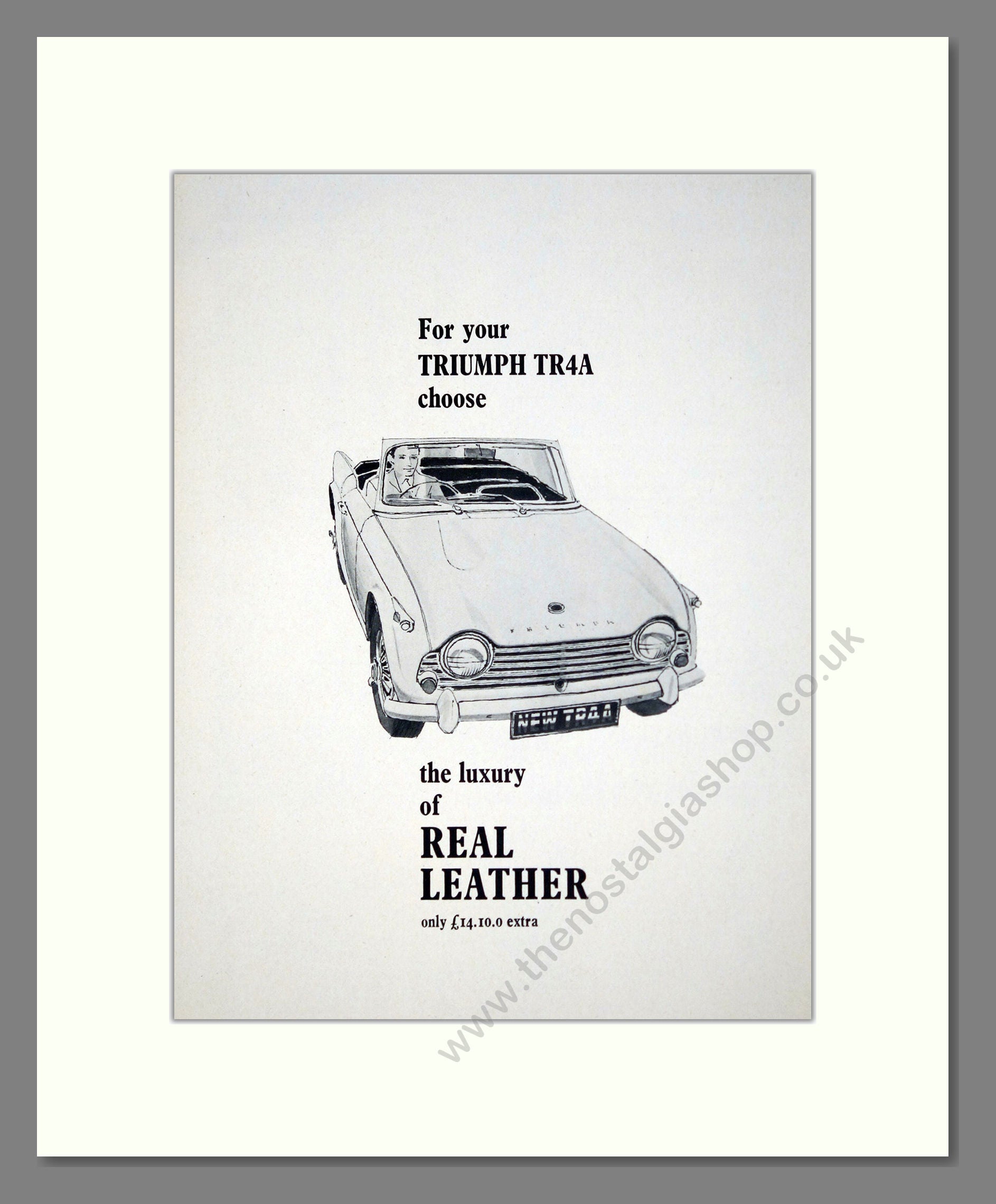Triumph - TR4A. Vintage Advert 1966 (ref AD61515)