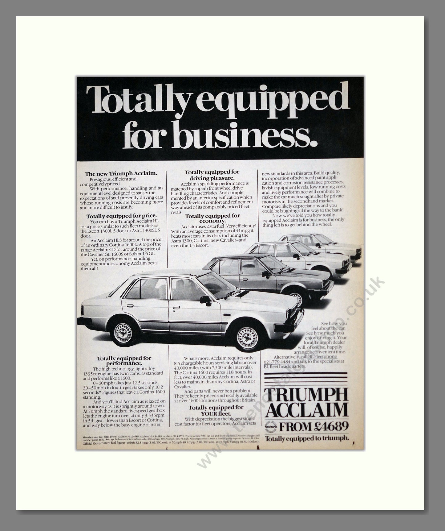 Triumph - Acclaim. Vintage Advert 1981 (ref AD61525)