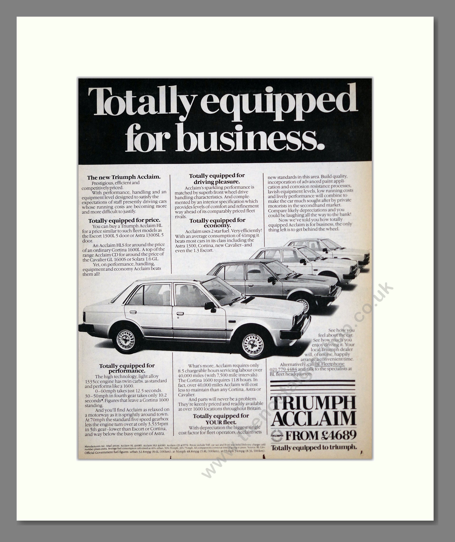 Triumph - Acclaim. Vintage Advert 1981 (ref AD61525)