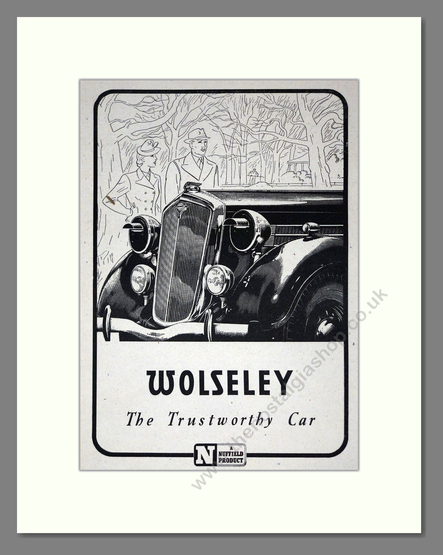 Wolseley - Trustworthy Car. Vintage Advert 1944 (ref AD61552)