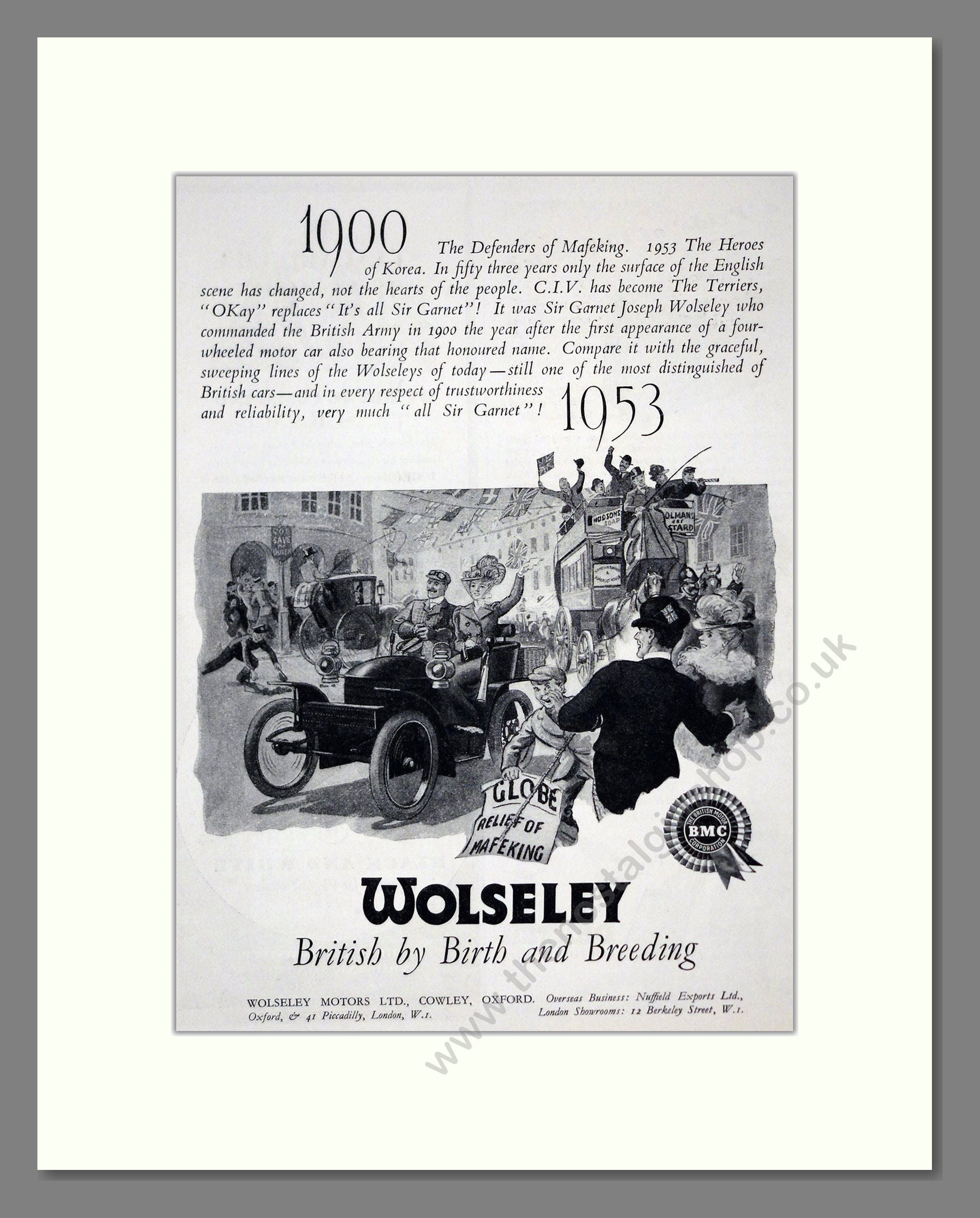 Wolseley - British By Birth And Breeding. Vintage Advert 1953 (ref AD61560)