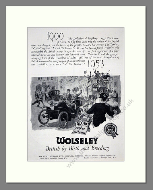 Wolseley - British By Birth And Breeding. Vintage Advert 1953 (ref AD61560)