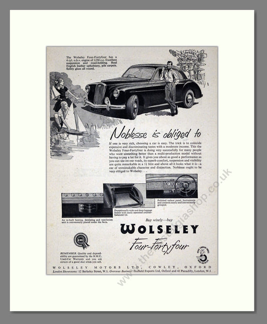 Wolseley - Four-Fortyfour. Vintage Advert 1955 (ref AD61564)