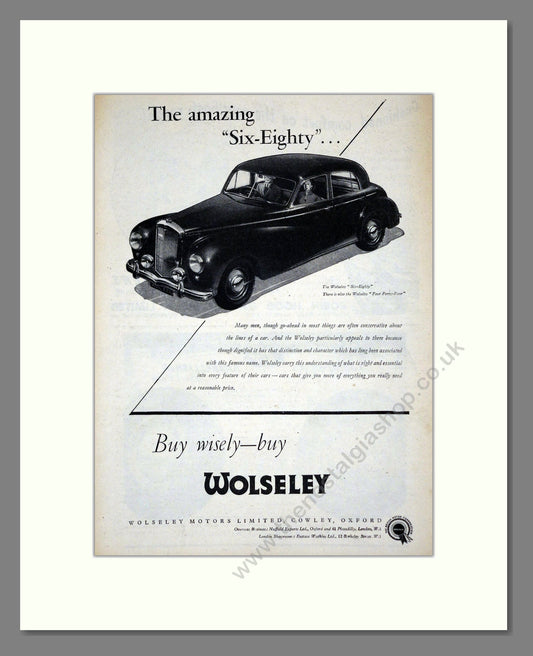 Wolseley - Six-Eighty. Vintage Advert 1953 (ref AD61573)