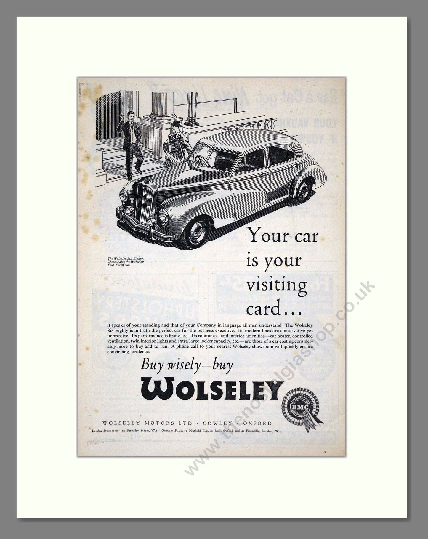 Wolseley - Six-Eighty. Vintage Advert 1954 (ref AD61574)