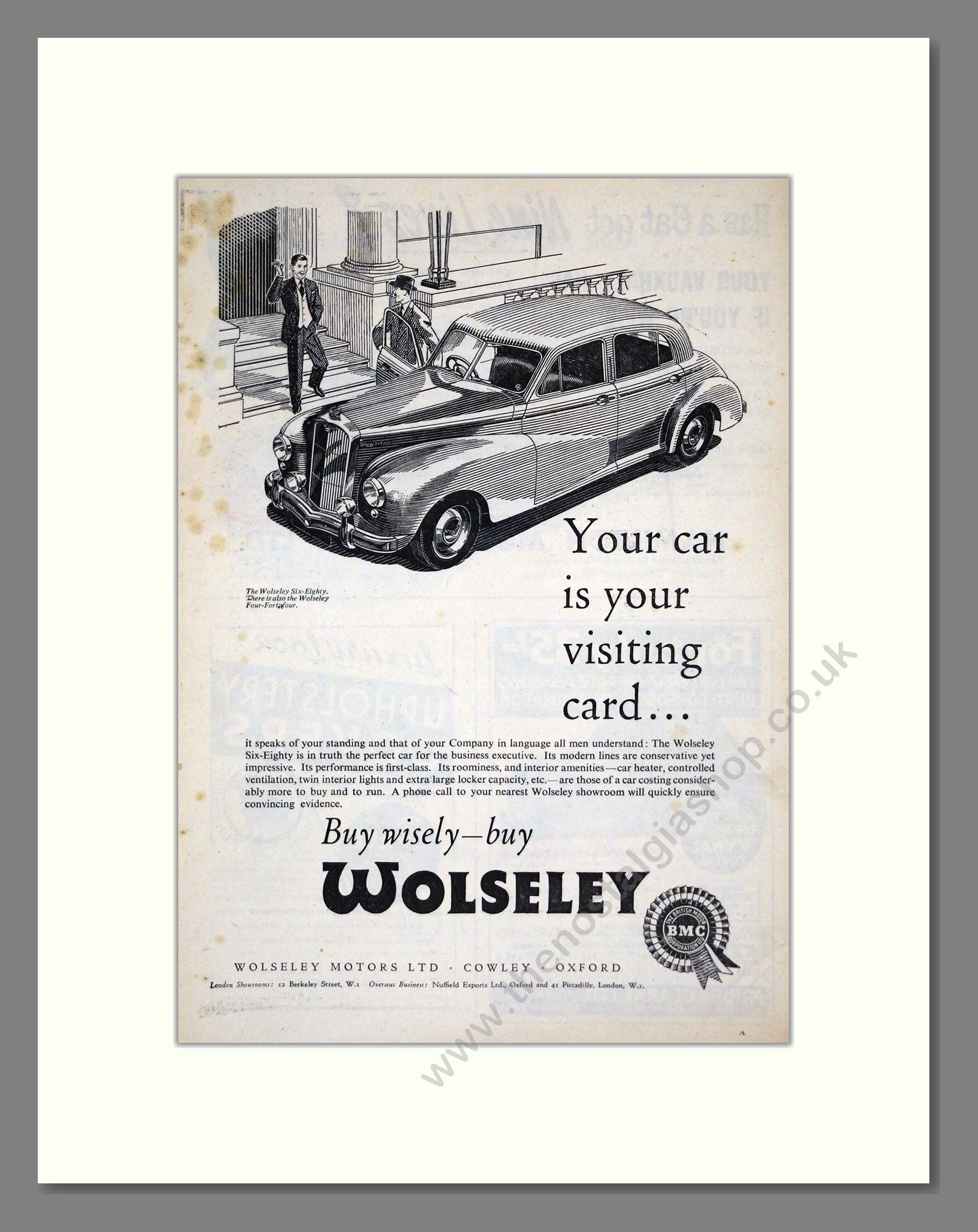 Wolseley - Six-Eighty. Vintage Advert 1954 (ref AD61574)