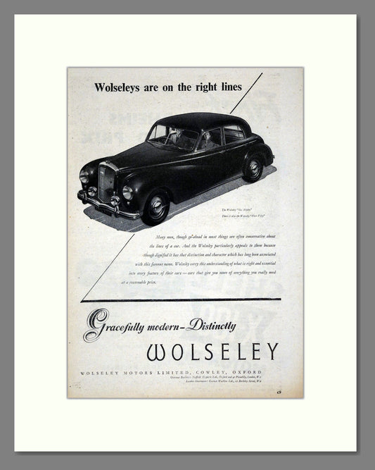 Wolseley - Six-Eighty. Vintage Advert 1952 (ref AD61575)