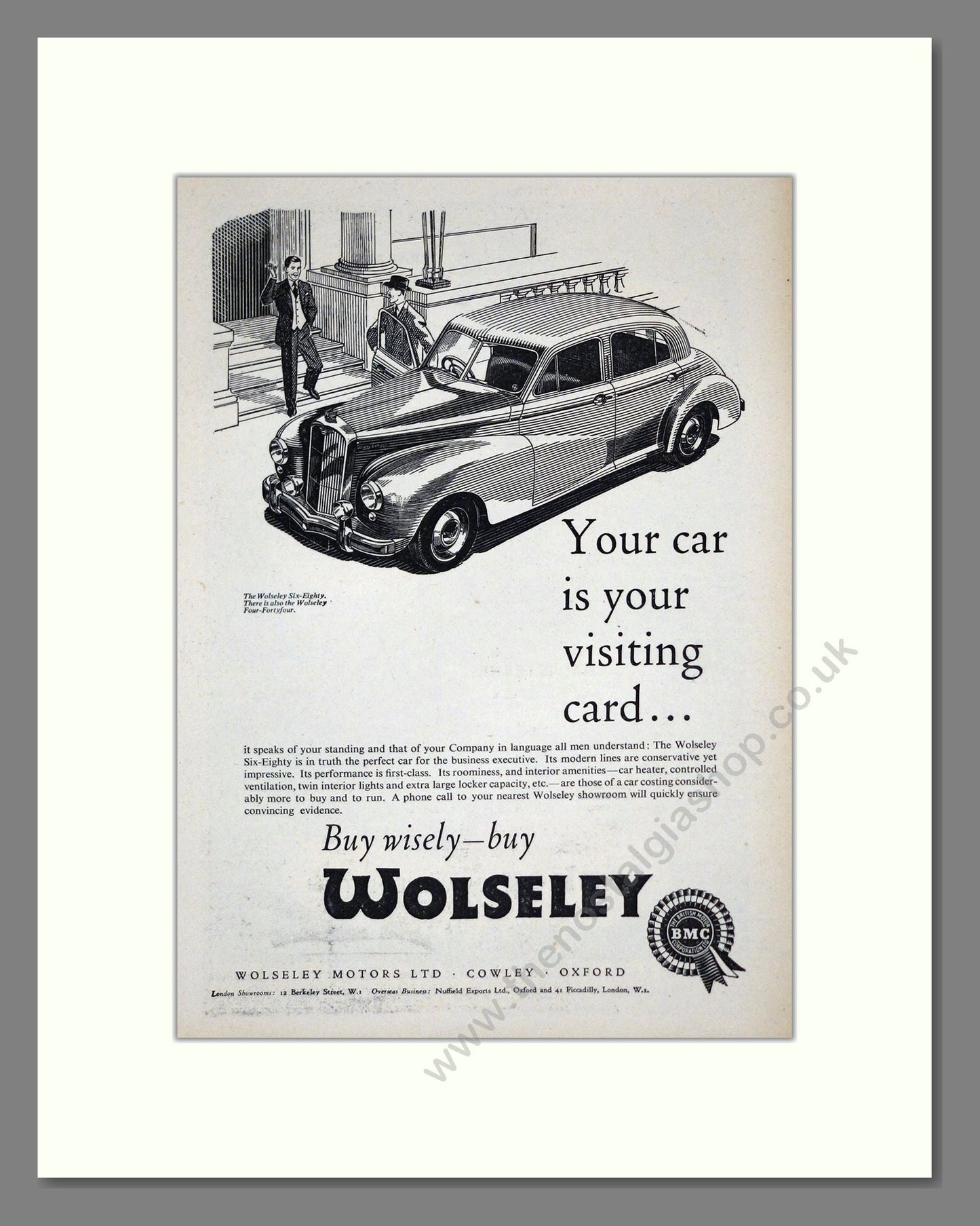 Wolseley - Six-Eighty. Vintage Advert 1953 (ref AD61577)