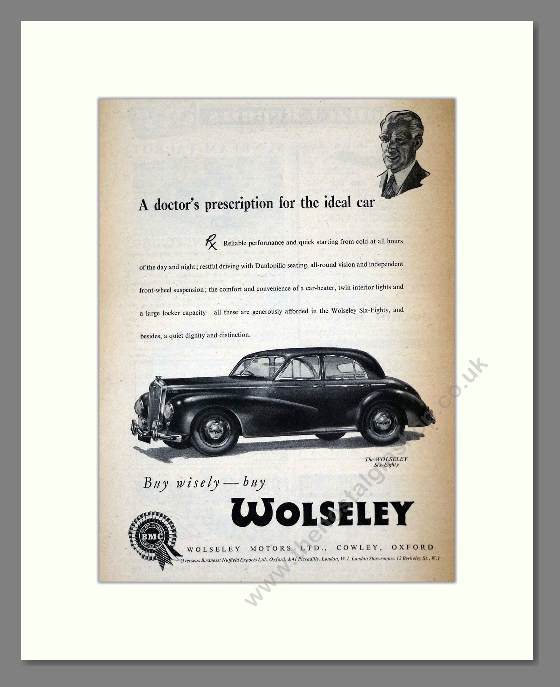 Wolseley - Six-Eighty. Vintage Advert 1953 (ref AD61582)