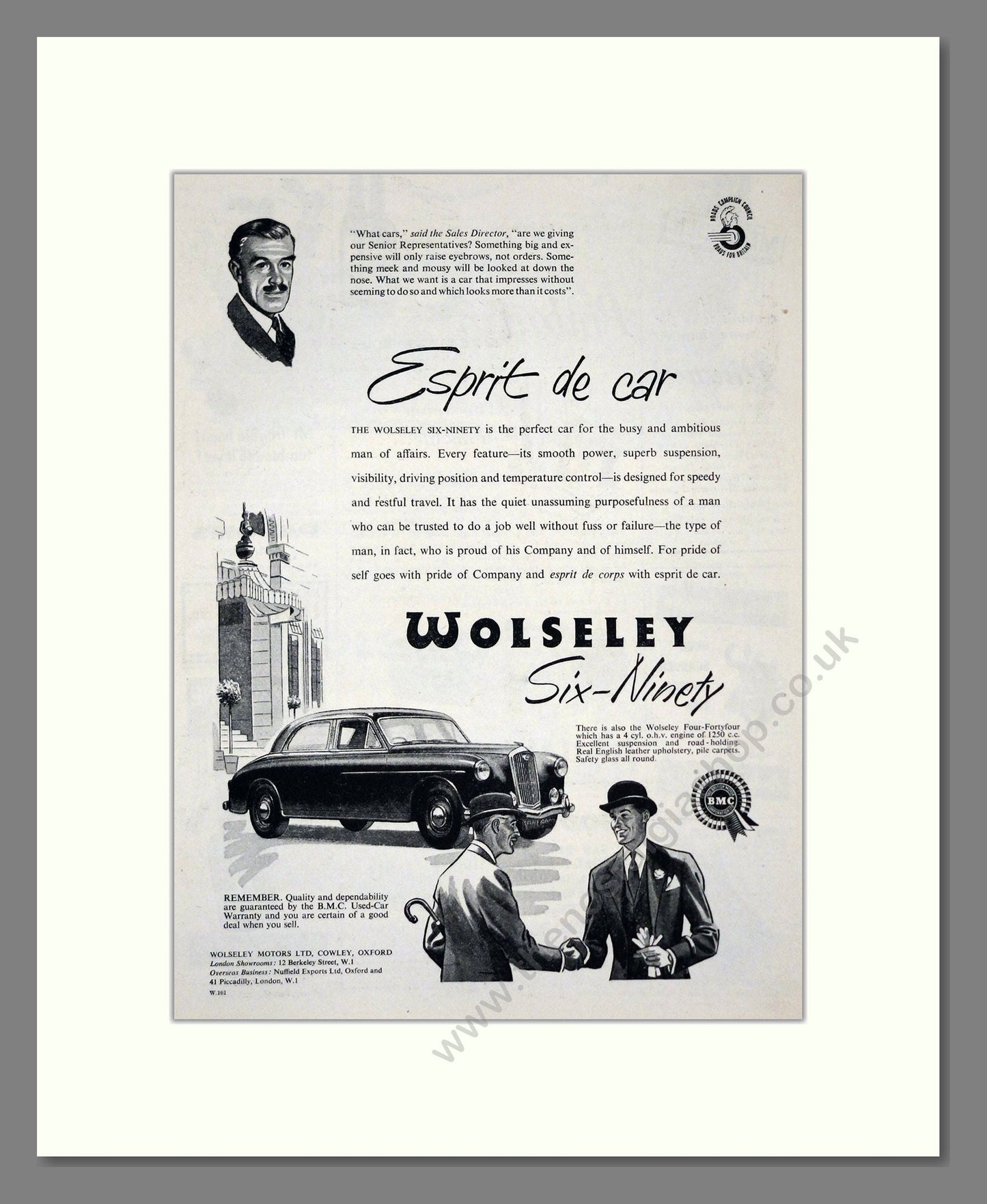 Wolseley - Six-Ninety. Vintage Advert 1955 (ref AD61585)