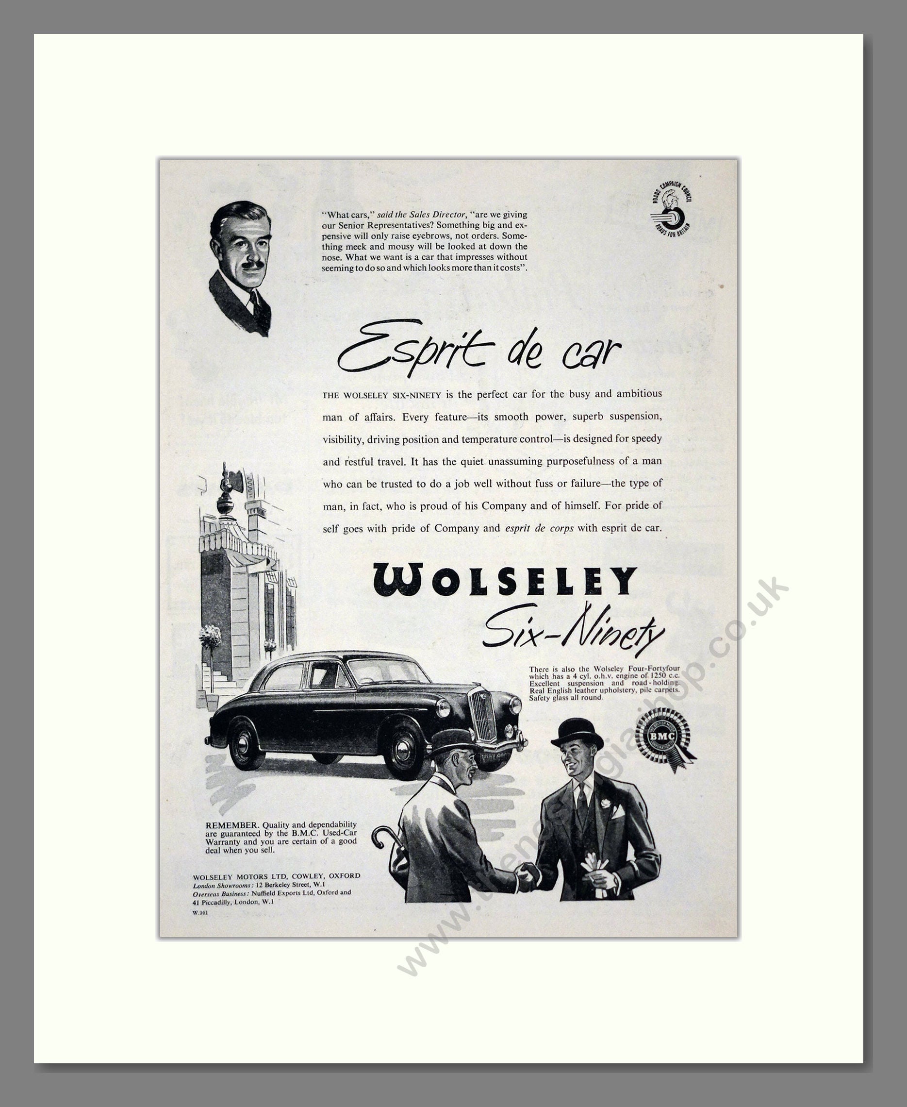 Wolseley - Six-Ninety. Vintage Advert 1955 (ref AD61585)