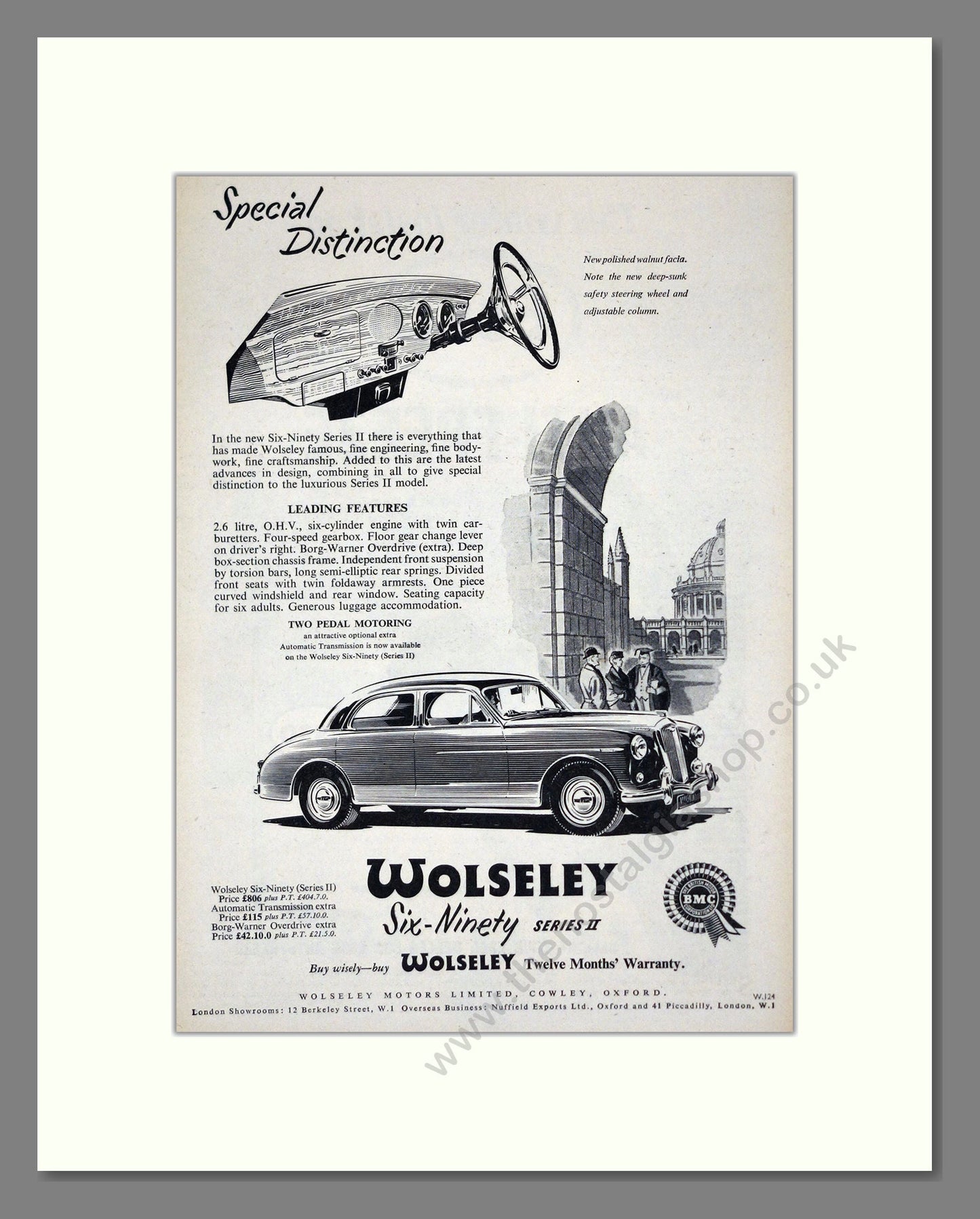 Wolseley - Six-Ninety Series II. Vintage Advert 1956 (ref AD61587)
