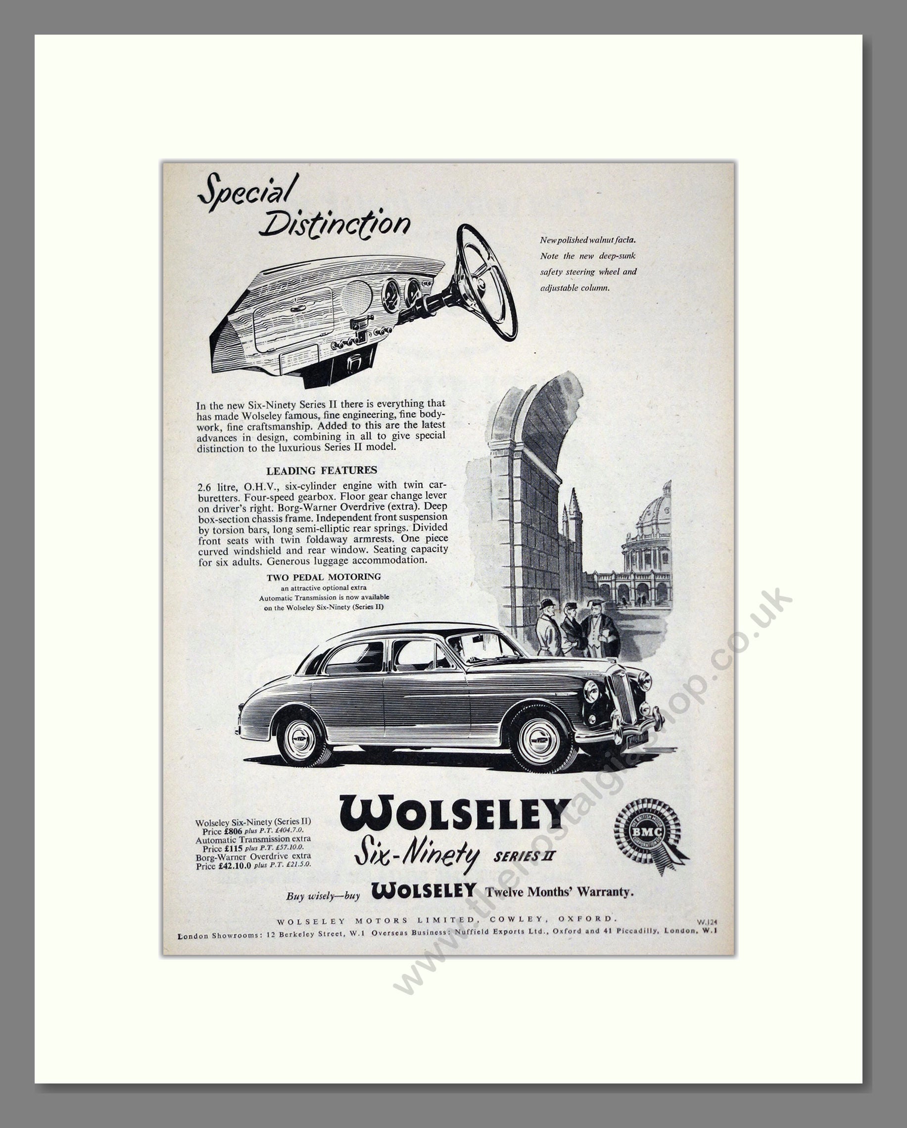 Wolseley - Six-Ninety Series II. Vintage Advert 1956 (ref AD61587)