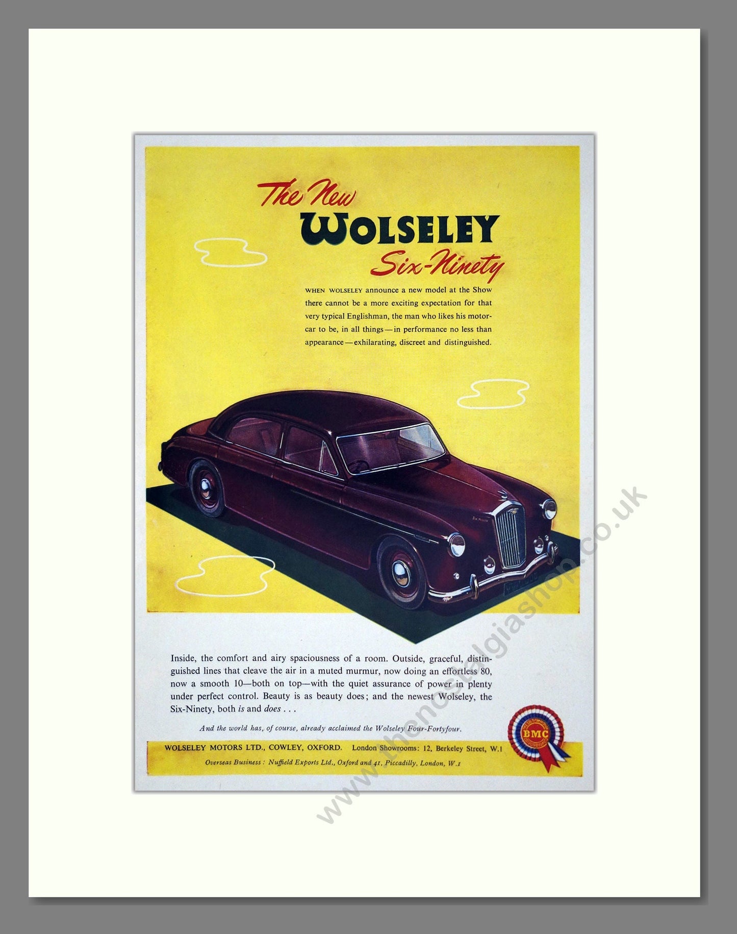 Wolseley - Six-Ninety. Vintage Advert 1954 (ref AD61592)