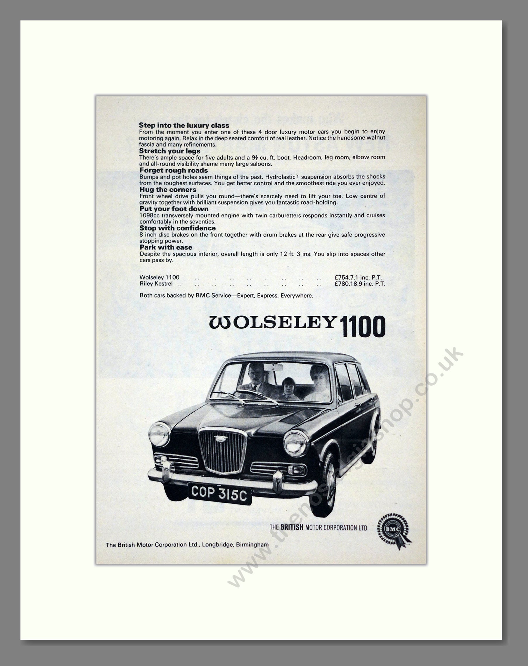 Wolseley - 1100. Vintage Advert 1965 (ref AD61594)
