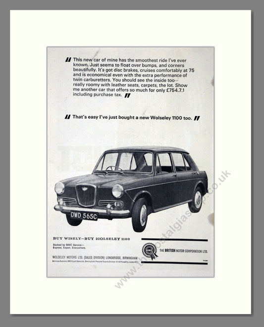 Wolseley - 1100. Vintage Advert 1965 (ref AD61595)