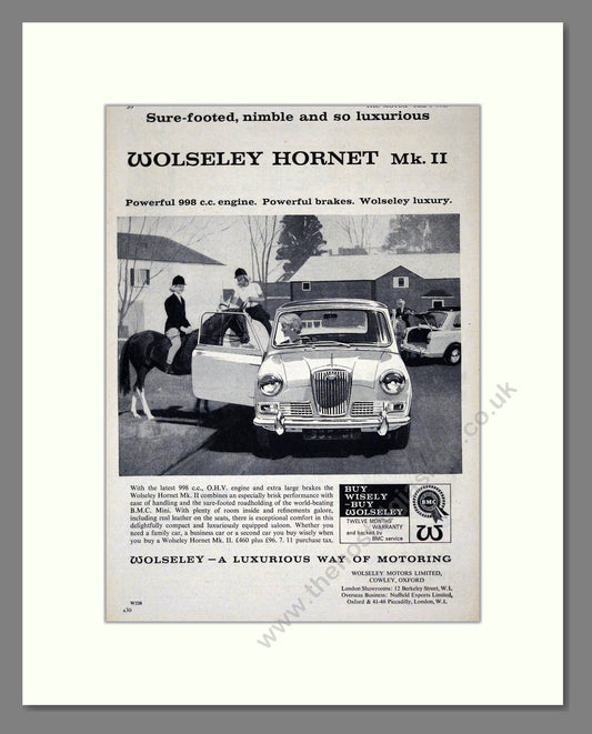 Wolseley - Hornet Mk II. Vintage Advert 1963 (ref AD61611)