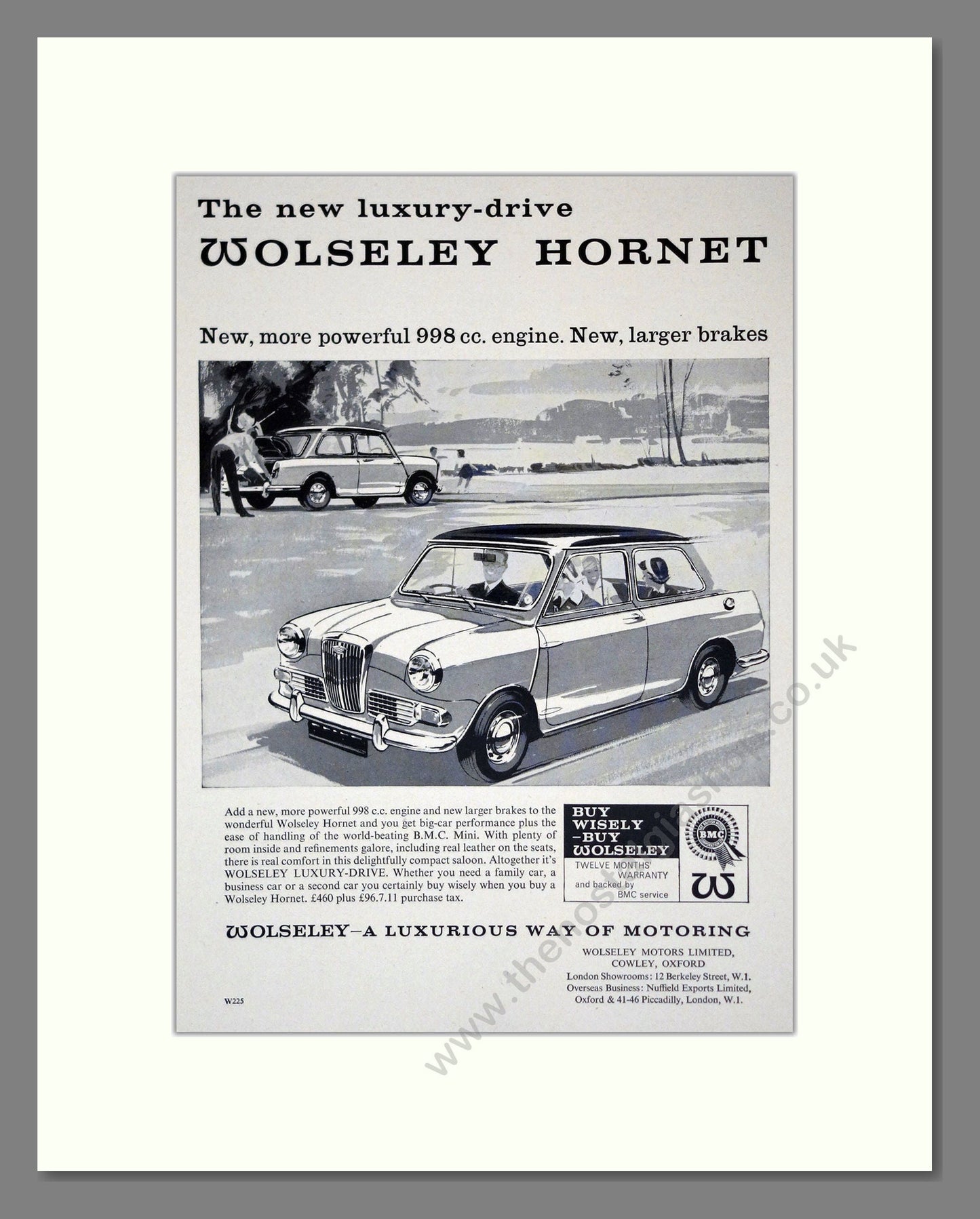 Wolseley - Hornet. Vintage Advert 1963 (ref AD61612)
