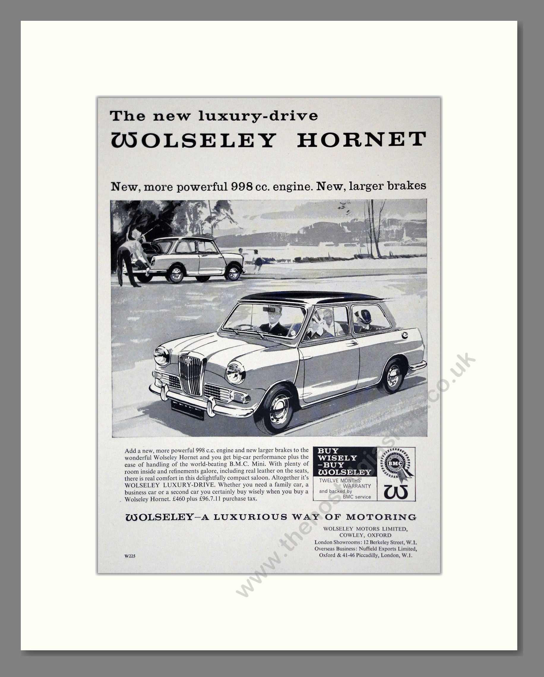 Wolseley - Hornet. Vintage Advert 1963 (ref AD61612)