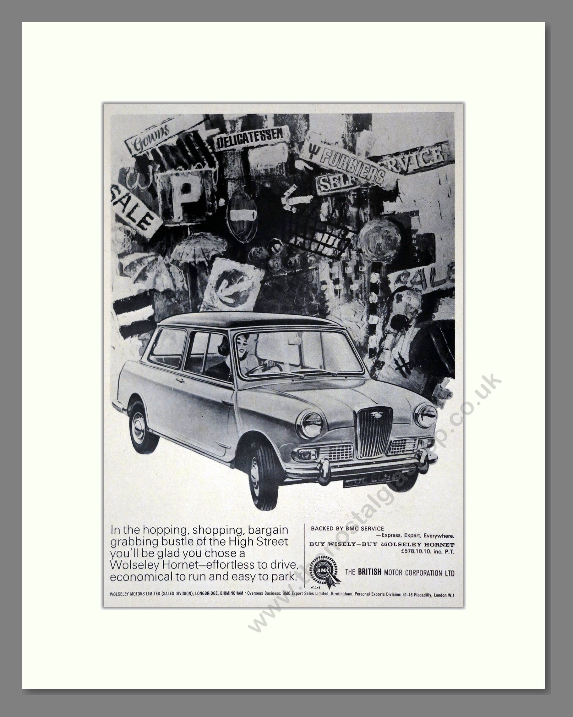 Wolseley - Hornet. Vintage Advert 1966 (ref AD61615)